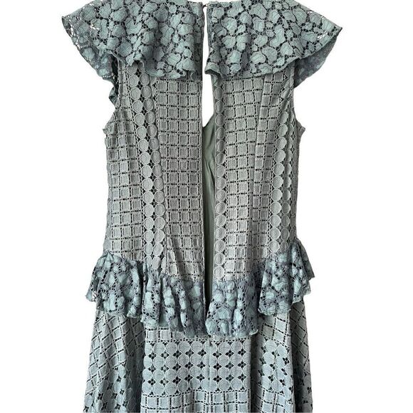 NEW Anthropologie Antoinette Ruffled Midi Dress size M Green - Picture 9 of 15